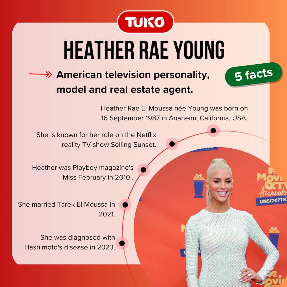Fast facts about Heather Rae Young.