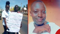 Eldoret Woman Begging for Work with Placard Tells Employed Kenyans Not to Take Jobs for Granted