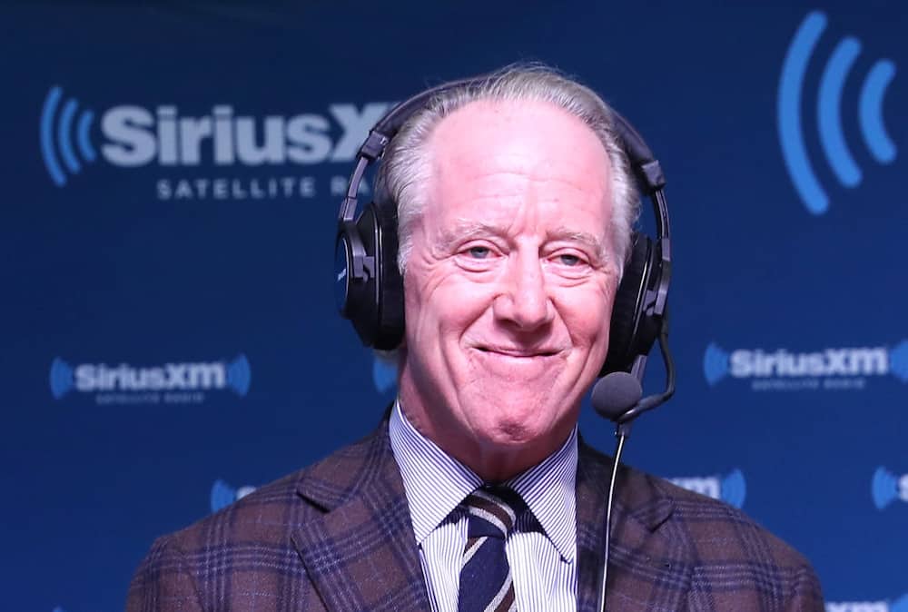 Archie Manning visits the SiriusXM set at Super Bowl LI Radio Row at the George R. Brown Convention Center
