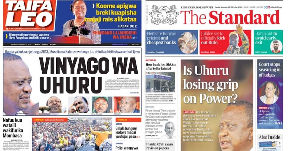 Kenyan Newspapers Review For November 2.