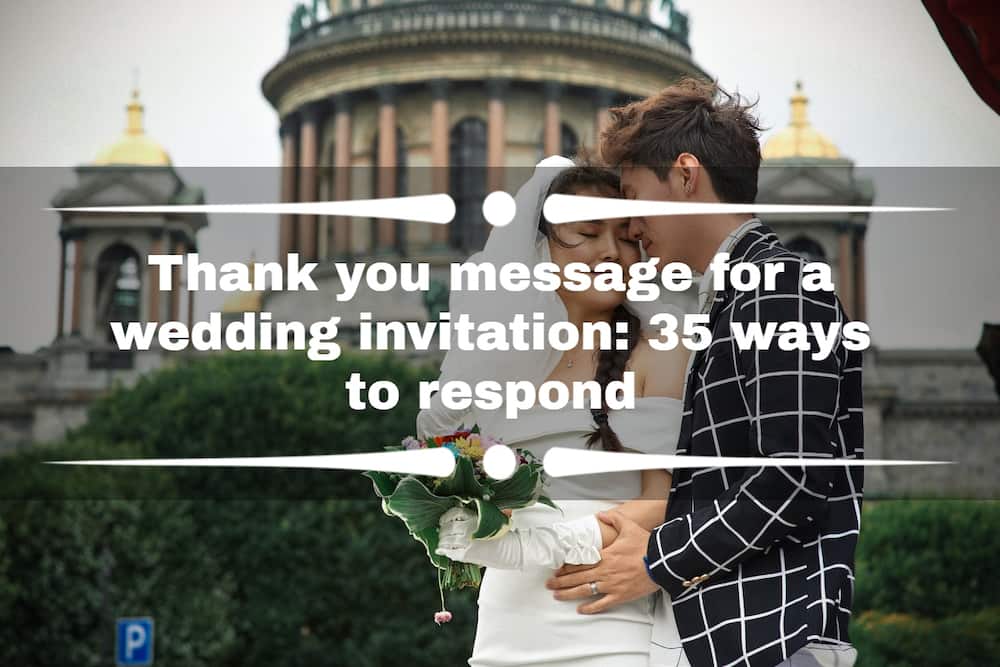 Thank you message for a wedding invitation