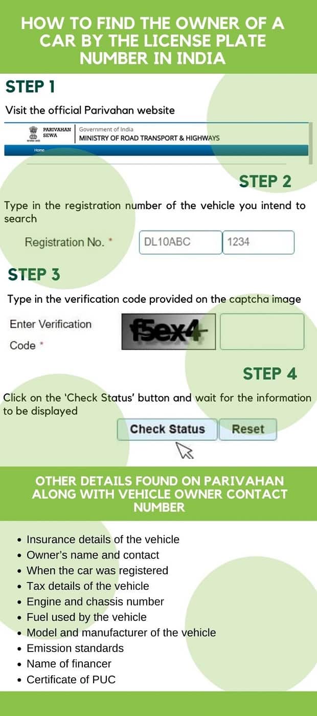 How to get vehicle owner details by number plate India