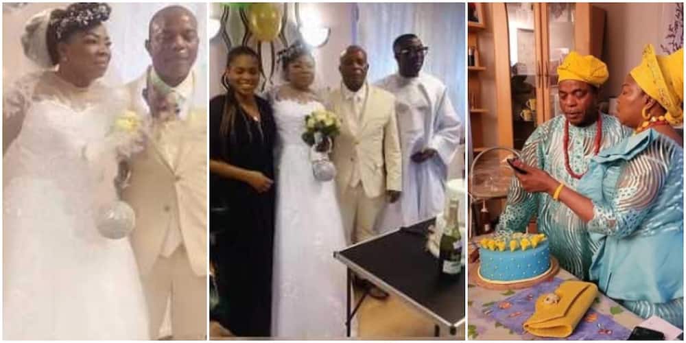 Video, photos emerge as 61-year-old Nigerian woman who has never had kids marries for the first time in Germany.