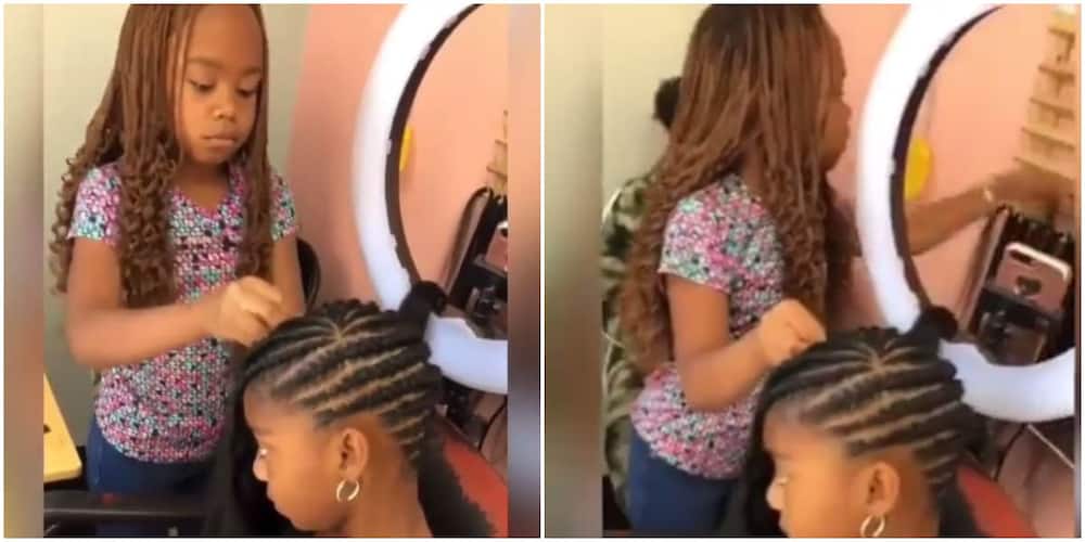 Lovely video of young girl plaiting the hair of another kid stuns social media