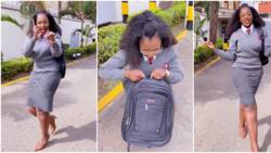 Joyce Omondi Slays in School Uniform, High Heels: "Back to School