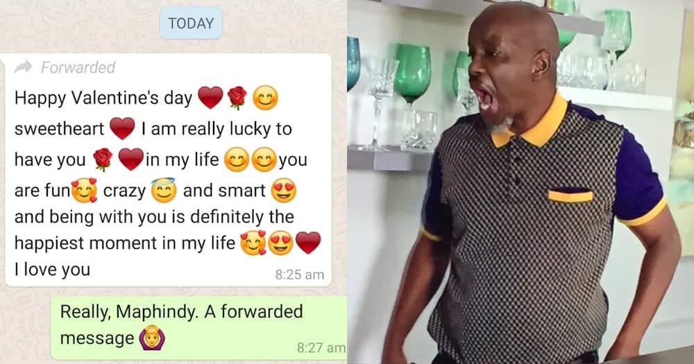 Woman forwards Valentine's Day Text to her man, leaves him unimpressed