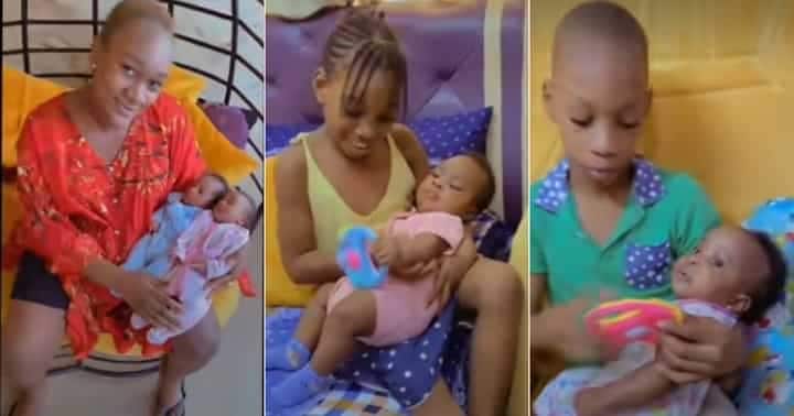 Mum shows off two sets of twins