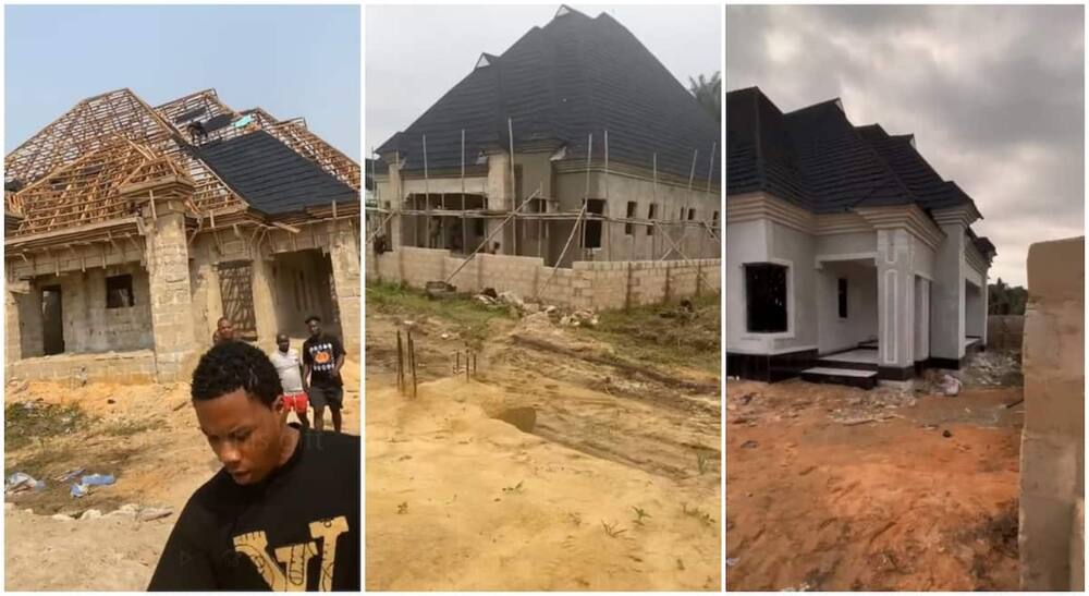 Photos of a new house built by a Nigerian man.