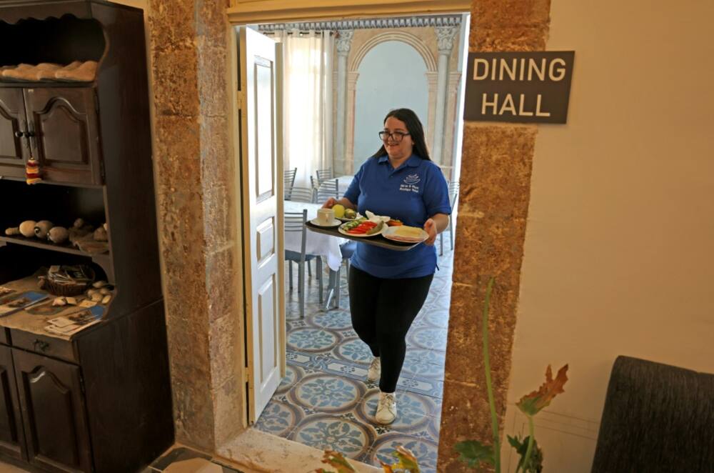 Mariam Kansan, 27, is one of a handful of Palestinians with learning difficulties working at a boutique hotel run by the Maan lil-Hayat organisation