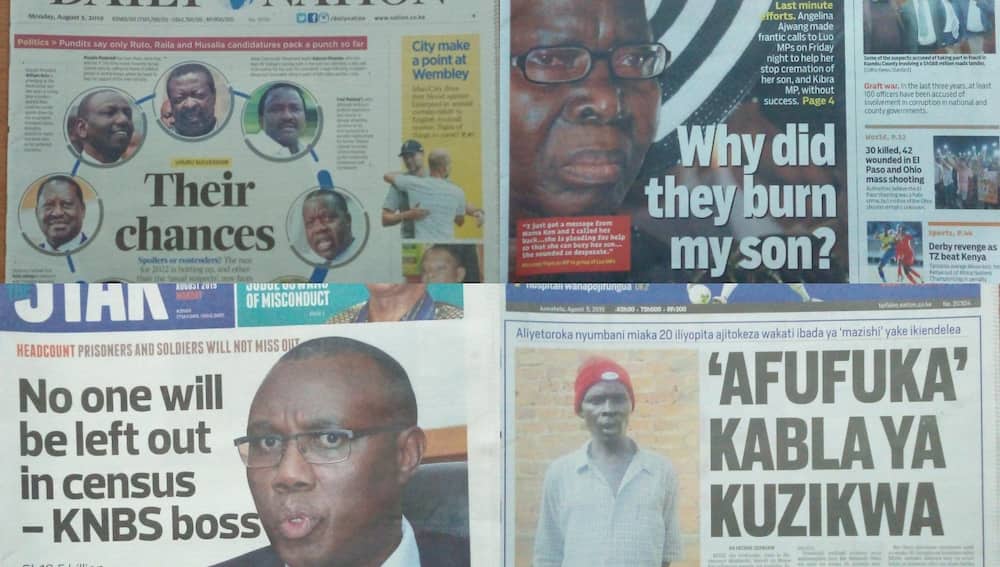 Kenyan newspapers review for August 5: Luo elders want MP Okoth's widow to wear his cloths as a sign of mourning