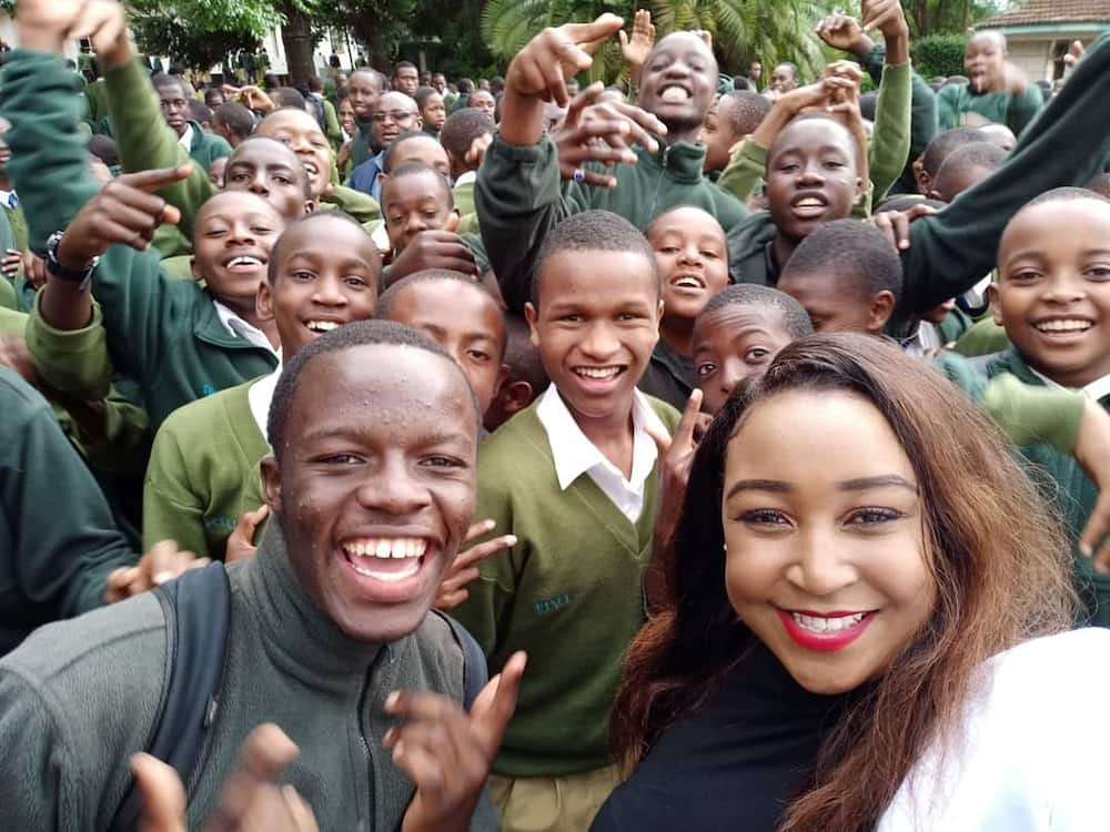 Betty Kyalo over the moon after mentoring boys from prestigious Alliance High School