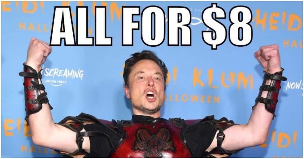 Elon Musk said the blue checkmark will cost about KSh 1,000
