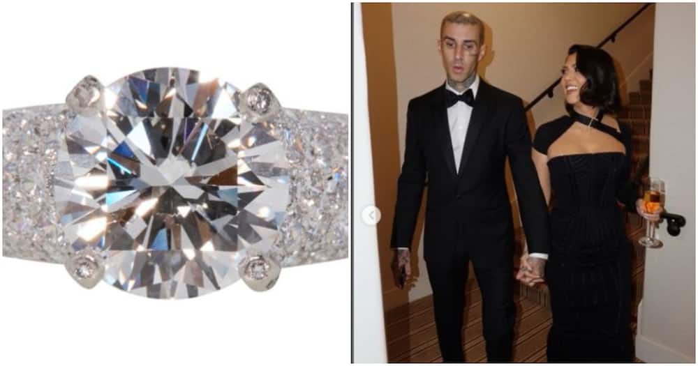 Travis Barker's wife auctions engagement ring.