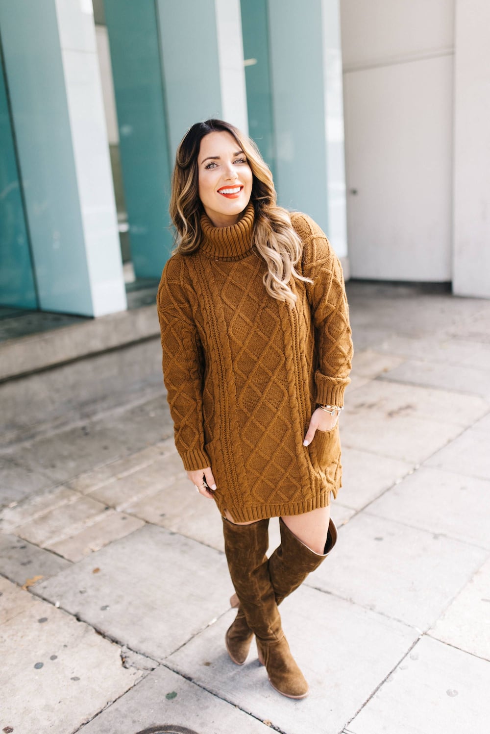 What to wear with brown knee-high boots