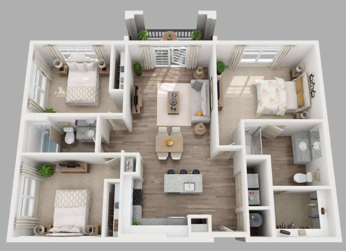 3 Bedroom Modern House Plans