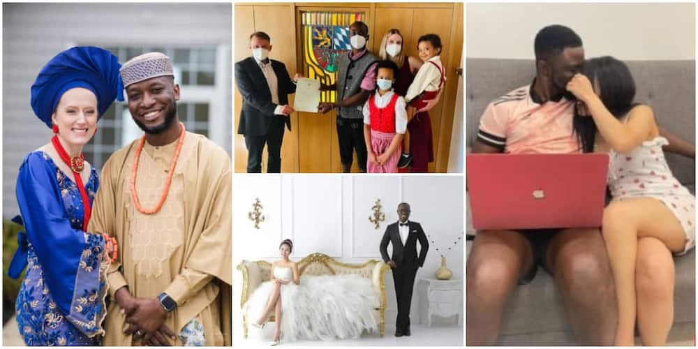4 fine men who went abroad for businesses but found love with beautiful Oyinbo ladies along the way
