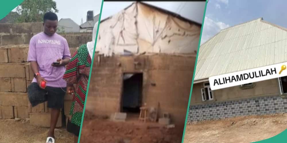Building half house in Nigeria/Child built house.