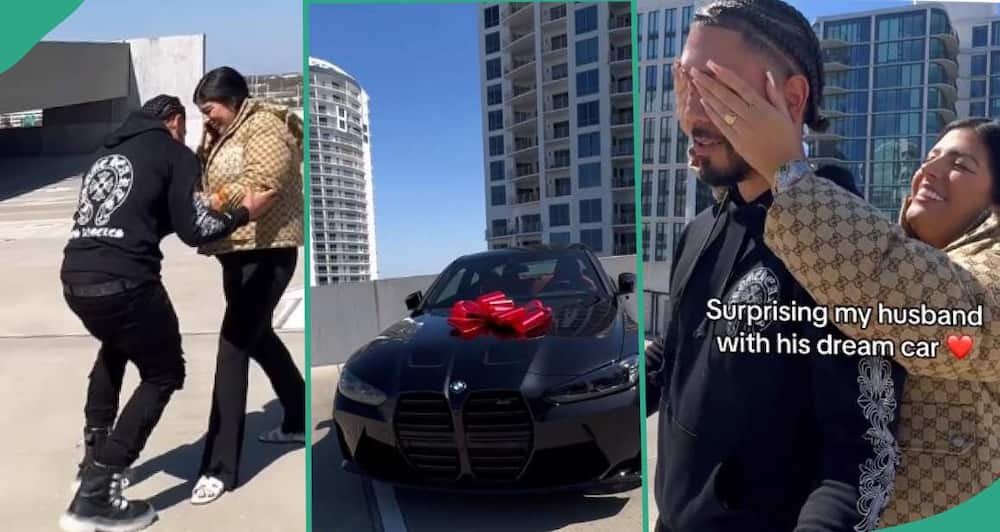 Cute video as wife buys her husband new BMW M4 car