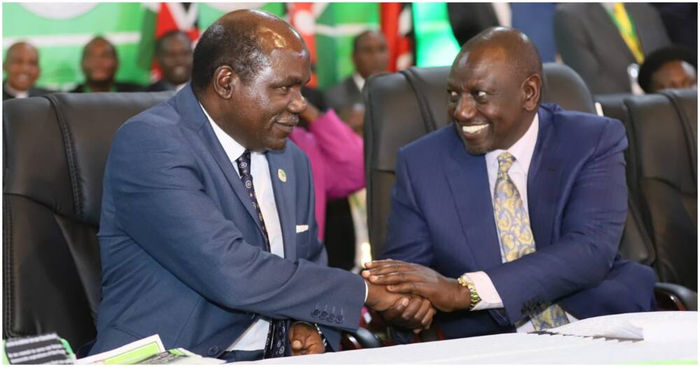 President-elect William Ruto with IEBC chair Wafula Chebukati. Photo: William Ruto.