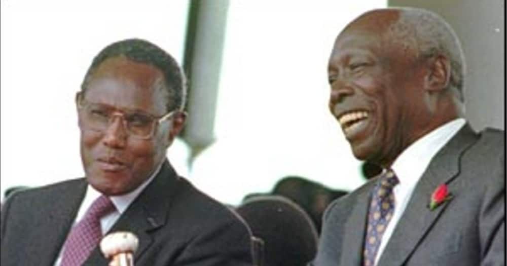 George Saitoti and Daniel Moi. Photo: Dictator Watch.