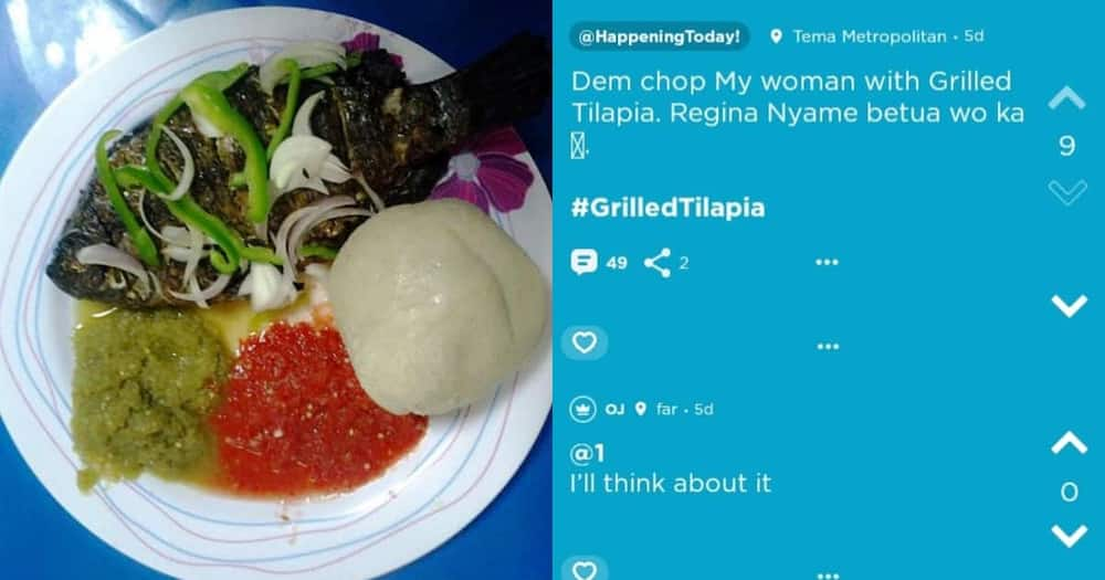 Man sadly recounts how another guy used banku and tilapia to snatch his girlfriend.