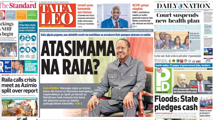Kenya Newspapers Review for November 28: Kalonzo Musyoka's Personal Guard Dies after Poisoning
