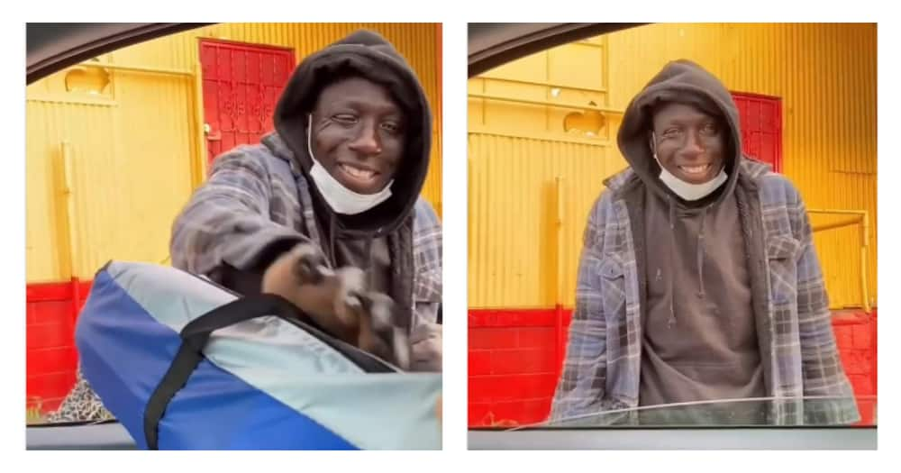 Homeless man's reaction to receiving help leaves Internet swooning