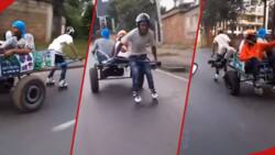 Uproar after Man Is Captured Pulling Cart While on Skates in Nairobi: “Na Serikali Inaangalia”