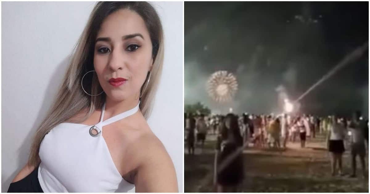 Mum dies in front of her children after firework gets stuck in her clothes and explodes