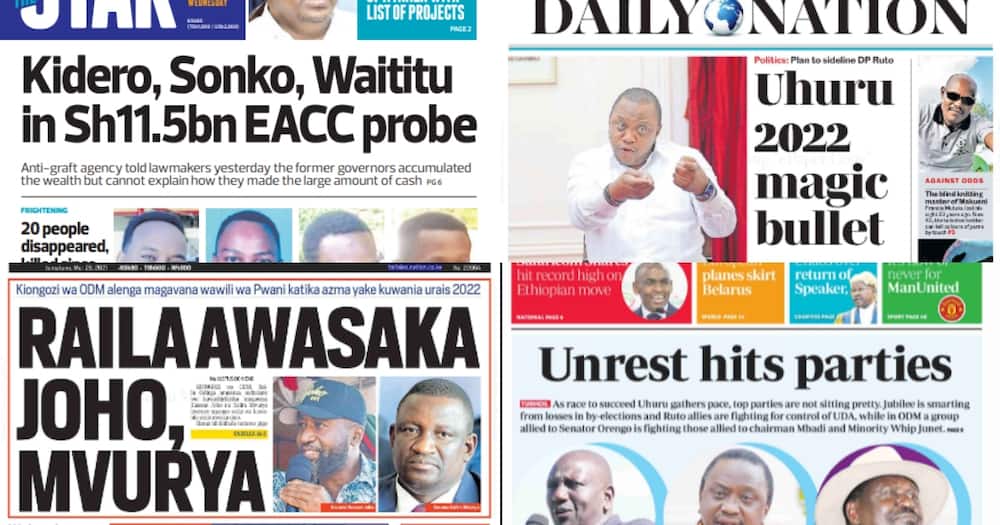 Newspapers Review for May 26: Uhuru Asks Raila, One Kenya Alliance to Form Supreme Coalition Against Ruto