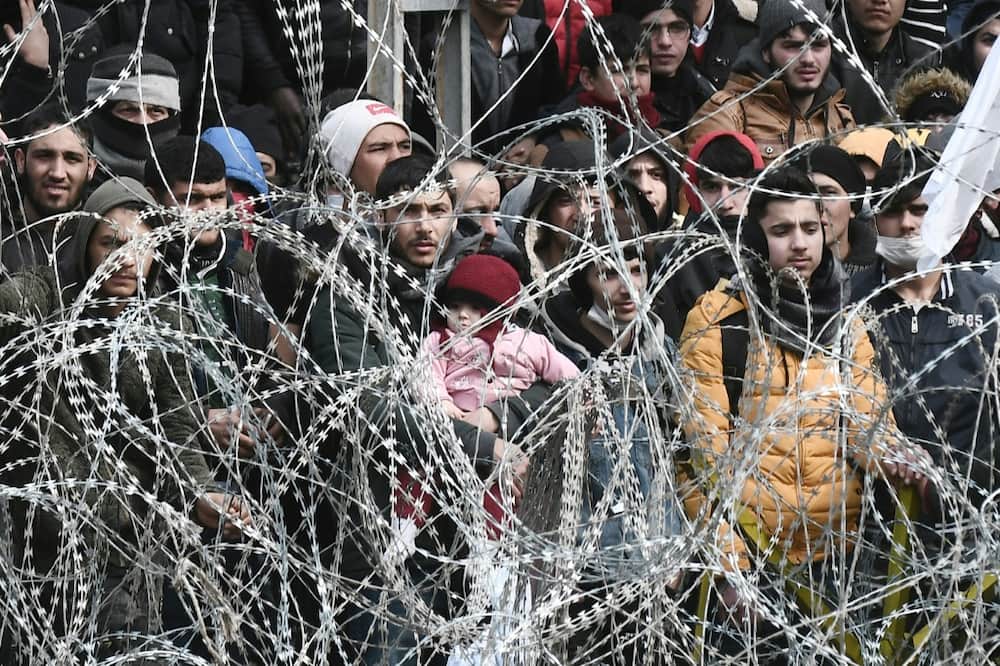 Pushback: Greece has denied illegally sending back refugees likes these at the Turkish border in 2020
