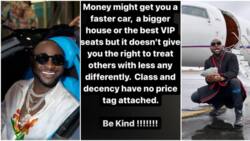 Davido Says Money Attracts VVIP Treatment but Doesn't Give You Right to Treat Others as Lesser Beings
