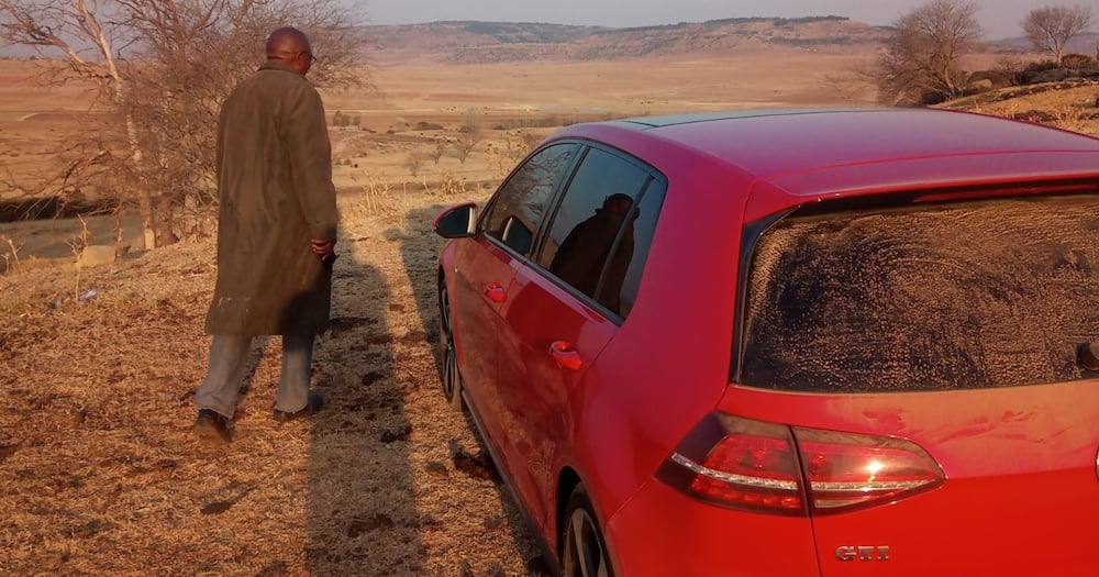 Chasing cows, not skirts: Man shows off the cool car he uses on his farm