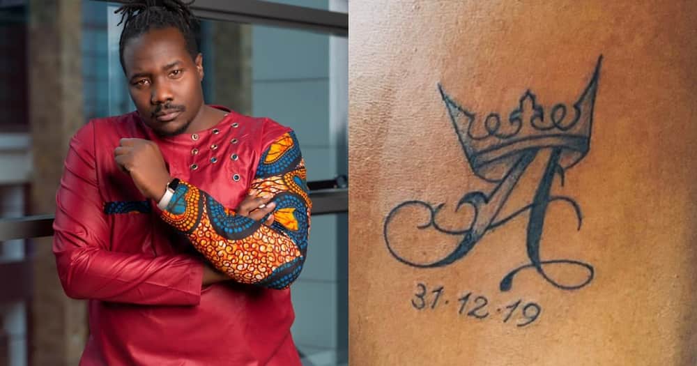 Willis Raburu got a tatoo to remember his daughter Adana.