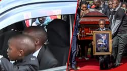 Kelvin Kiptum's Dad Heartwarmingly Bonds with Grandson as They Head to Grave Site