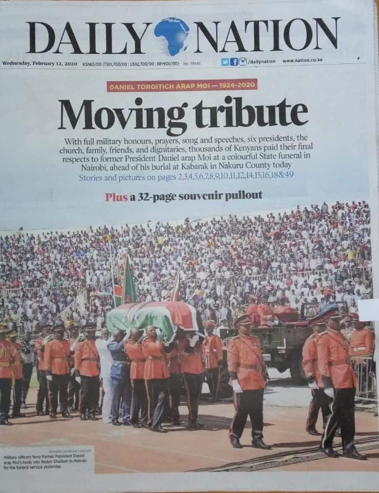 Kenyan newspapers review for February 12: Coffin maker says presidential caskets take longer to breakdown