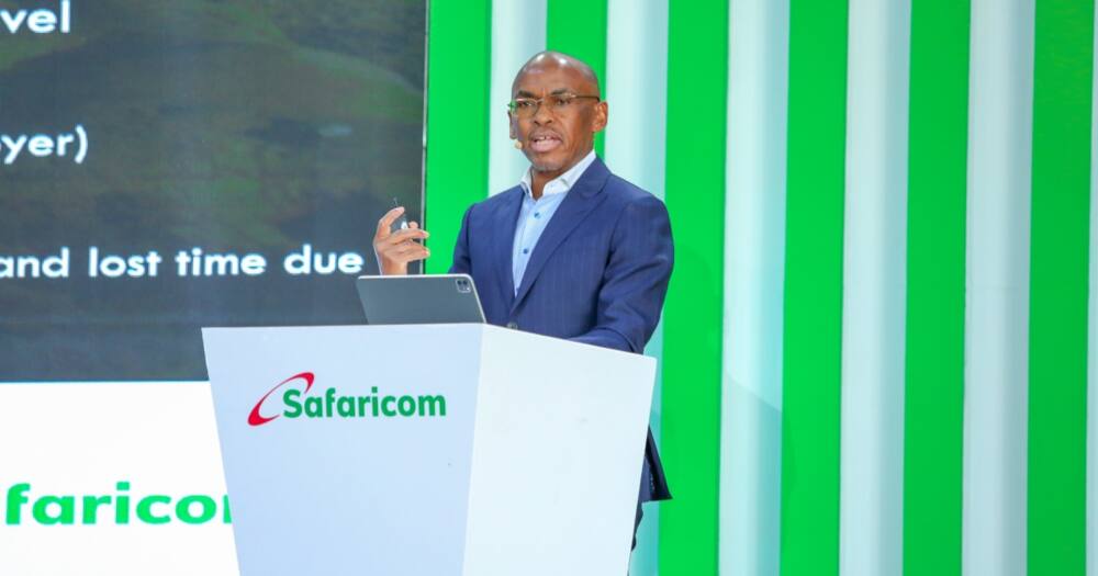 Safaricom CEO Peter Ndegwa. The telco will pay an interim dividend of KSh 0.58 per share.