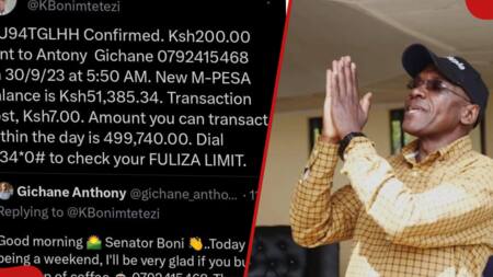 Boni Khalwale Boasts his M-Pesa Balance after Sending KSh 200 to Hustler Begging for Coffee