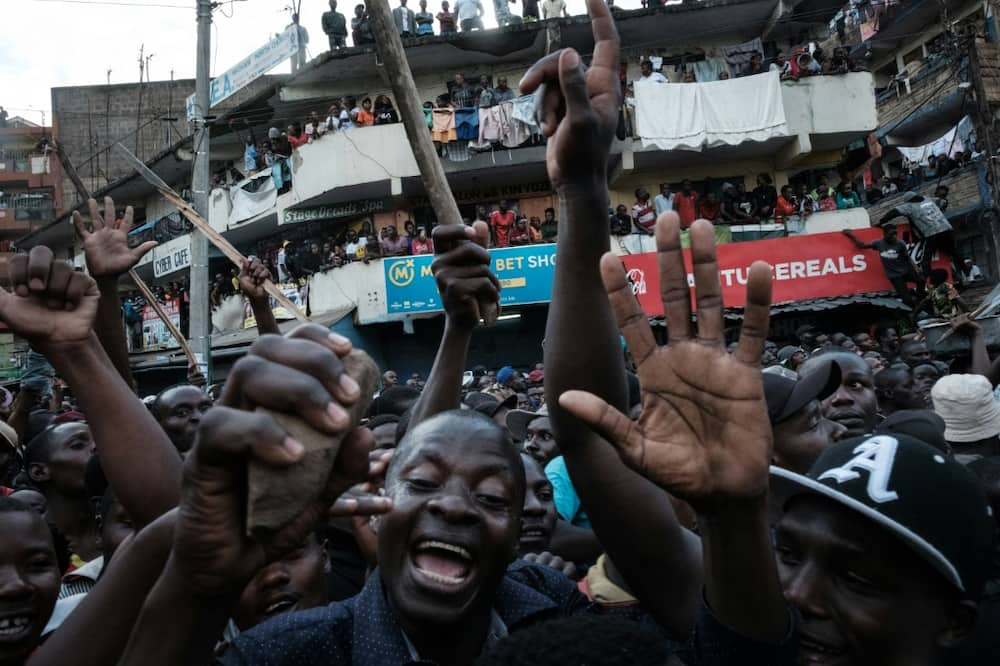 Hundreds took to the streets after opposition leader Raila Odinga's call for action over the cost of living crisis