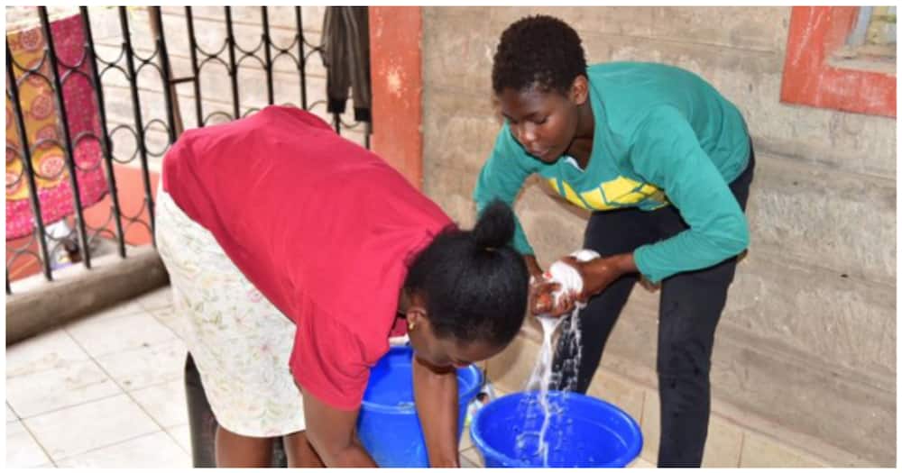 No giving up: Needy Nairobi Teenager Washes Neighbours' Clothes to Raise School Fees