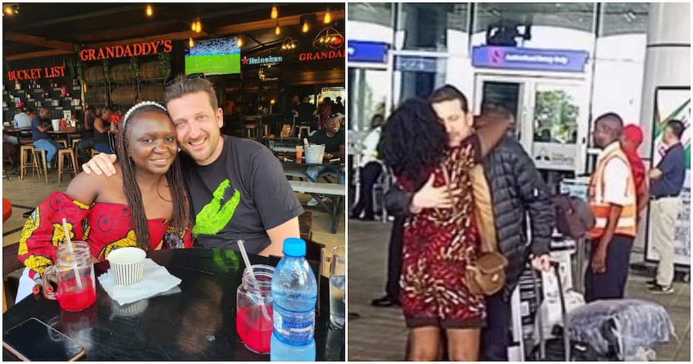 Young Woman Emotional as Hubby Flies in To Celebrate First Valentine's ...