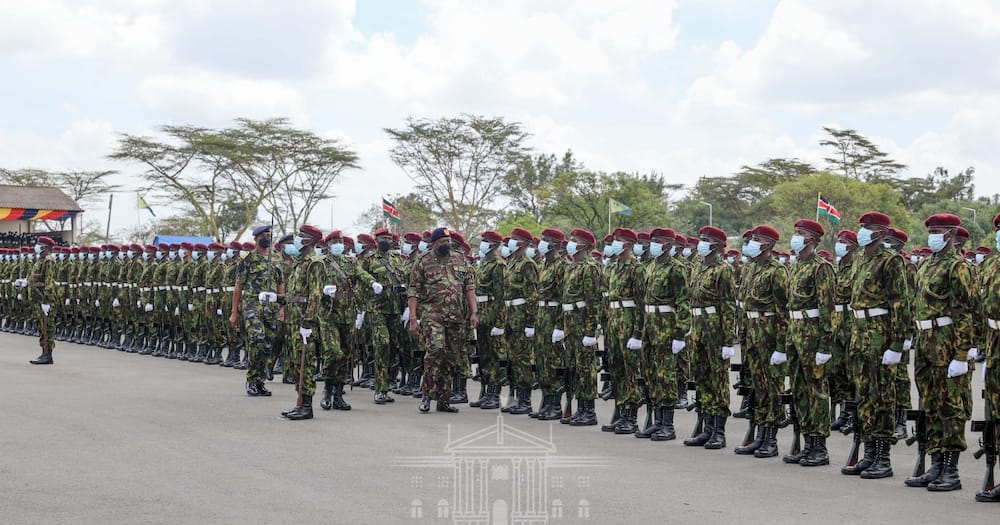 GSU recruits. Photo: State House Kenya.