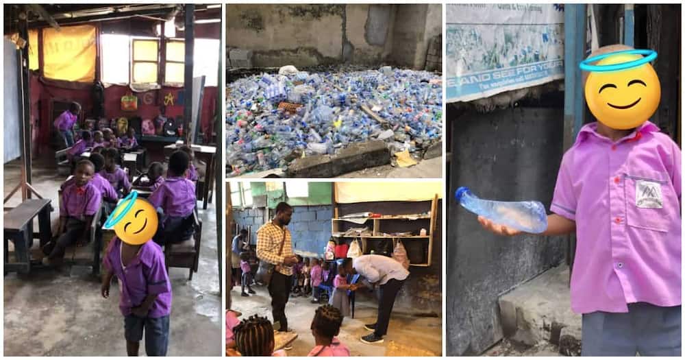 Ajegunle, Lagos primary school, plastic bottles