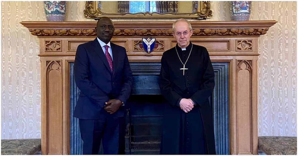 William Ruto (l) and Archbishop of Canterbury Justin Welby. Photo: Justin Welby.