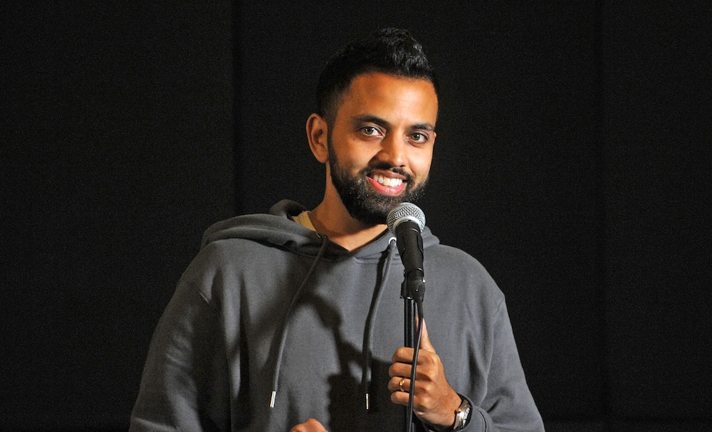 Comedian Akaash Singh performs at Village Brewing Company