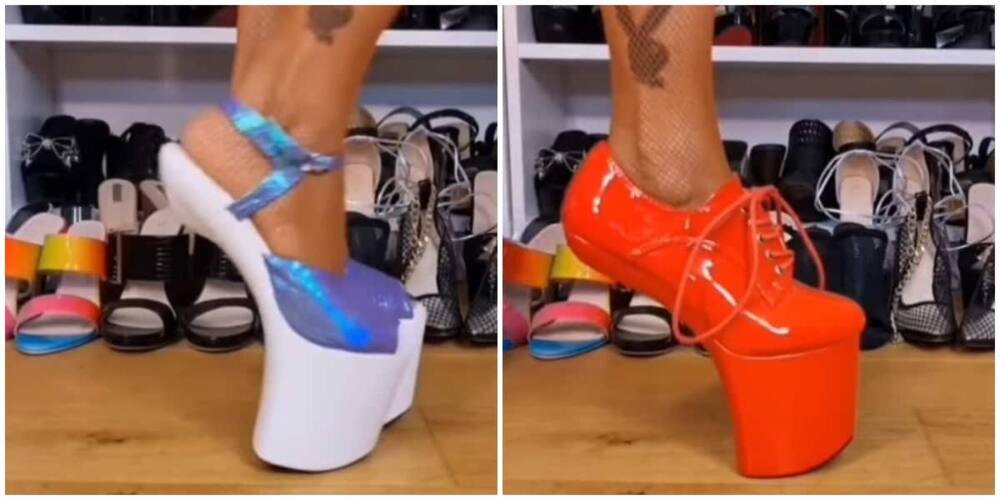 Reactions as Lady Shows off Collection of Shoes with No Heels - Tuko.co.ke