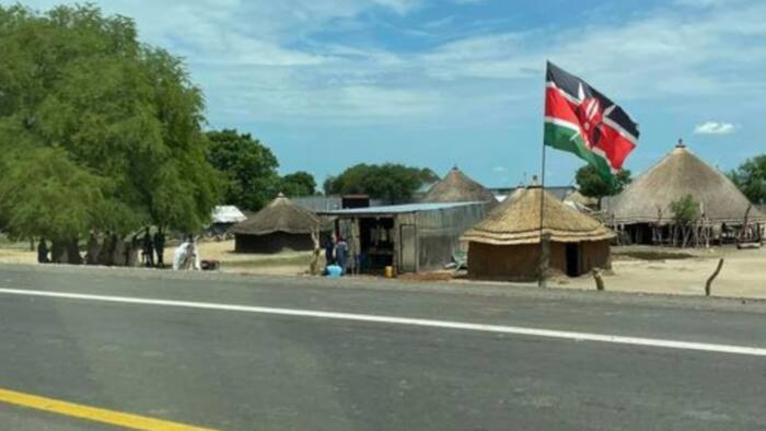 Kenyan Flag Spotted Flying in South Sudanese Village, Netizens Impressed: "One People"