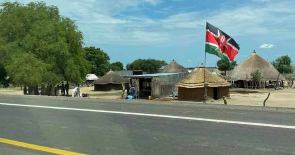 Kenyan flag in S, Sudan