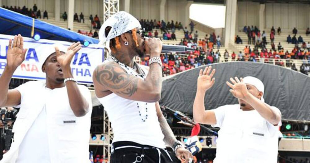 Diamond Platnumz at Kasarani Stadium.