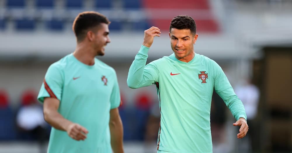 Cristiano Ronaldo in Portugal training.